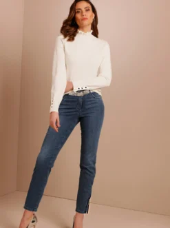 5-Pocket-Jeans mit Strass-Applikation