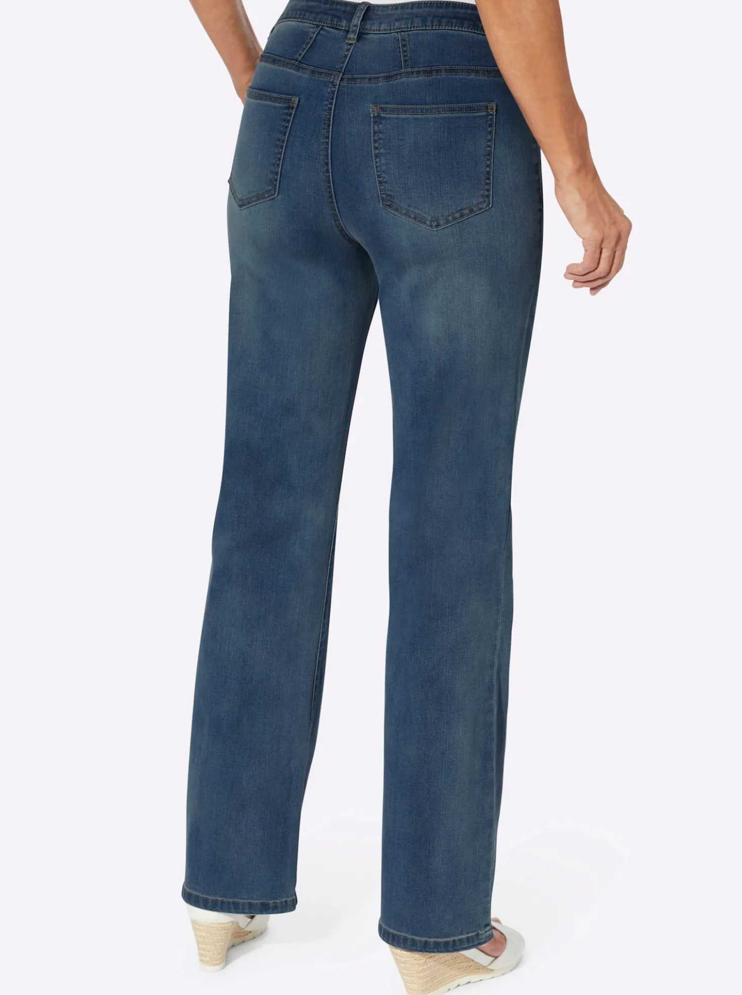 5-Pocket-Jeans mit weitem Bein