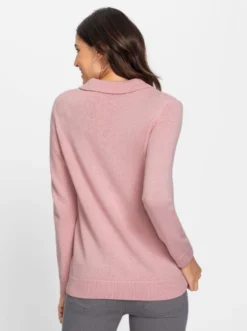 Polopullover aus meliertem Garn