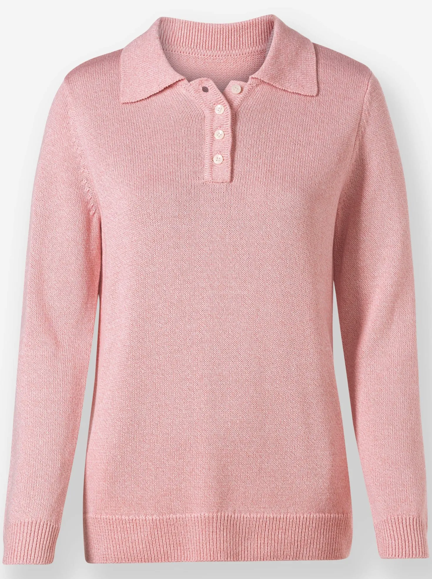 Polopullover aus meliertem Garn