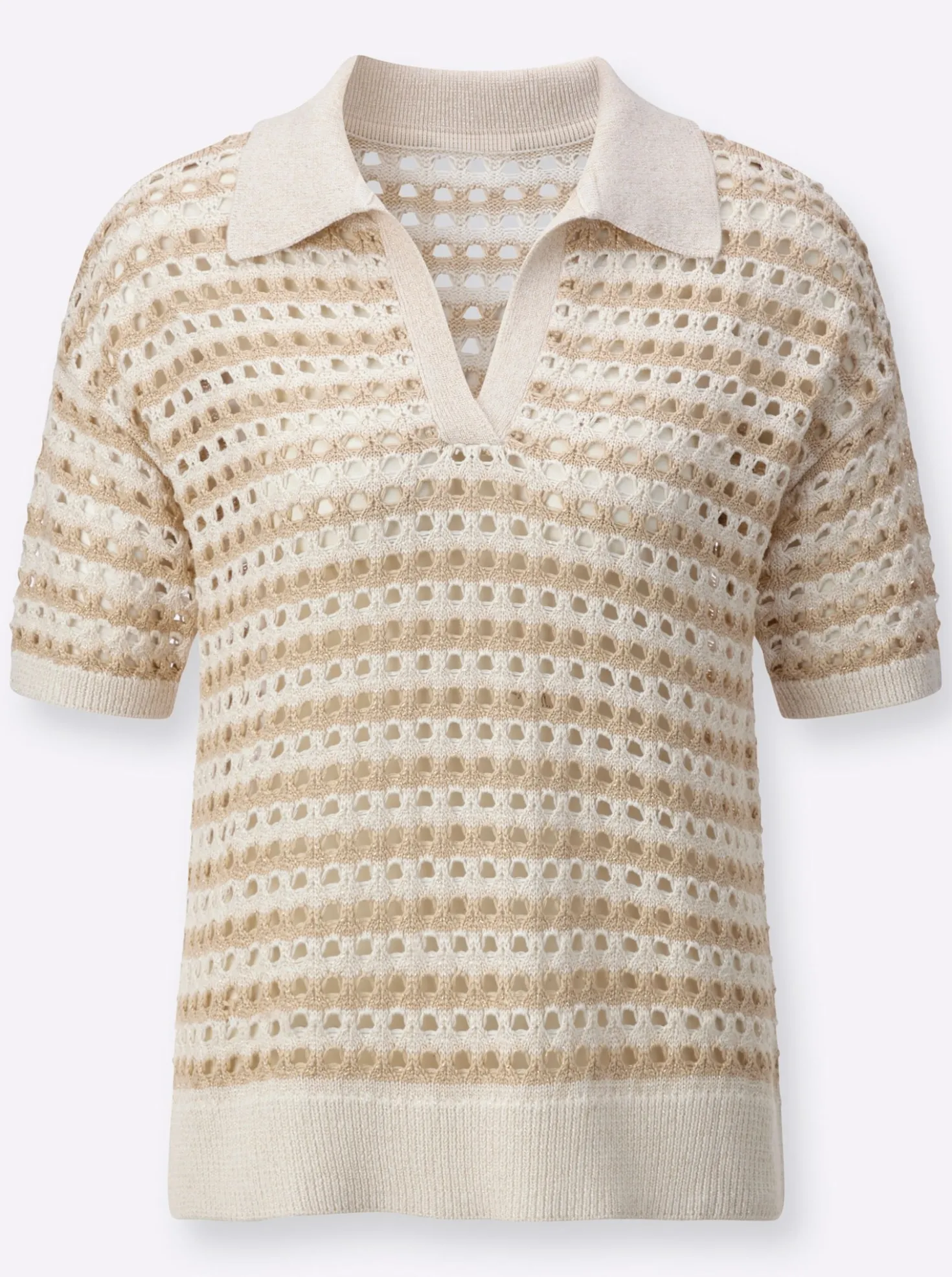 Polopullover im Viskose-Polyester-Lyocell-Mix