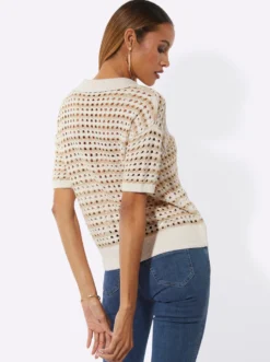 Polopullover im Viskose-Polyester-Lyocell-Mix