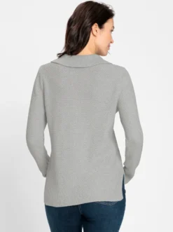 Polopullover in Melange-Qualität