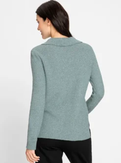 Polopullover in Melange-Qualität