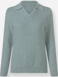 Polopullover in Melange-Qualität