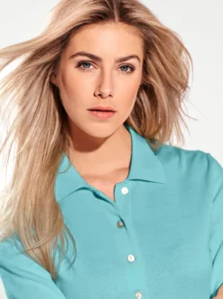 Polopullover mit Knopfleiste