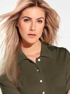 Polopullover mit Knopfleiste