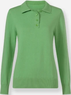 Polopullover mit kurzer Knopfleiste