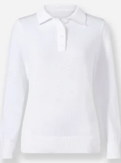 Polopullover mit kurzer Knopfleiste