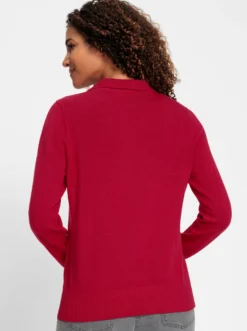 Polopullover mit kurzer Knopfleiste