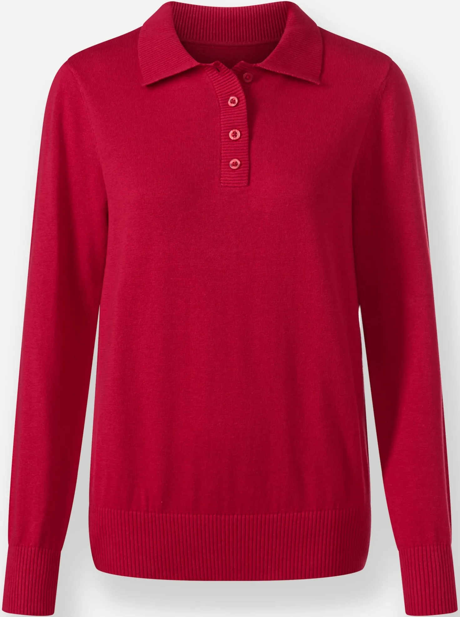 Polopullover mit kurzer Knopfleiste