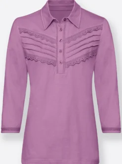 Poloshirt mit Biesen-Verzierung