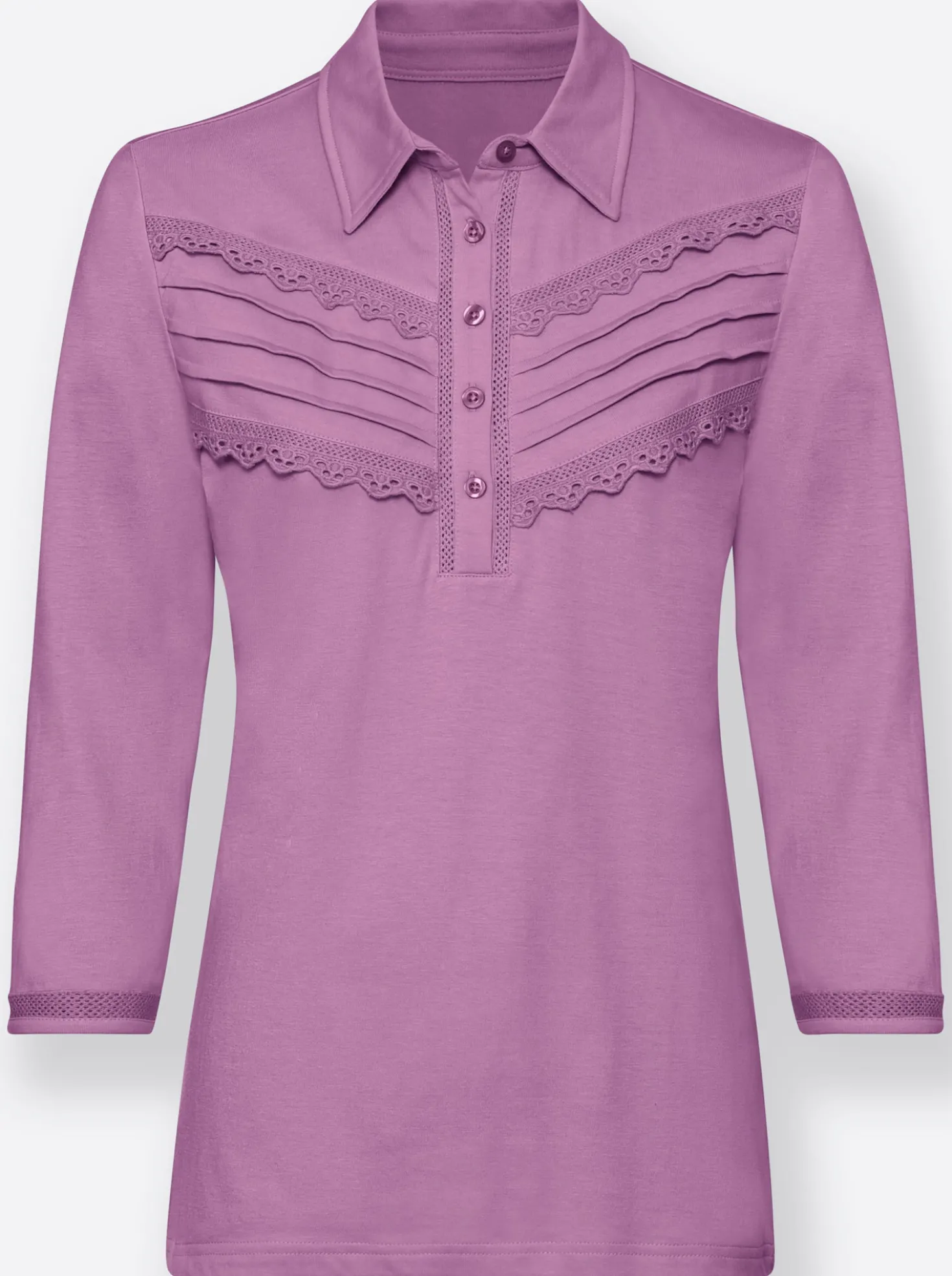 Poloshirt mit Biesen-Verzierung