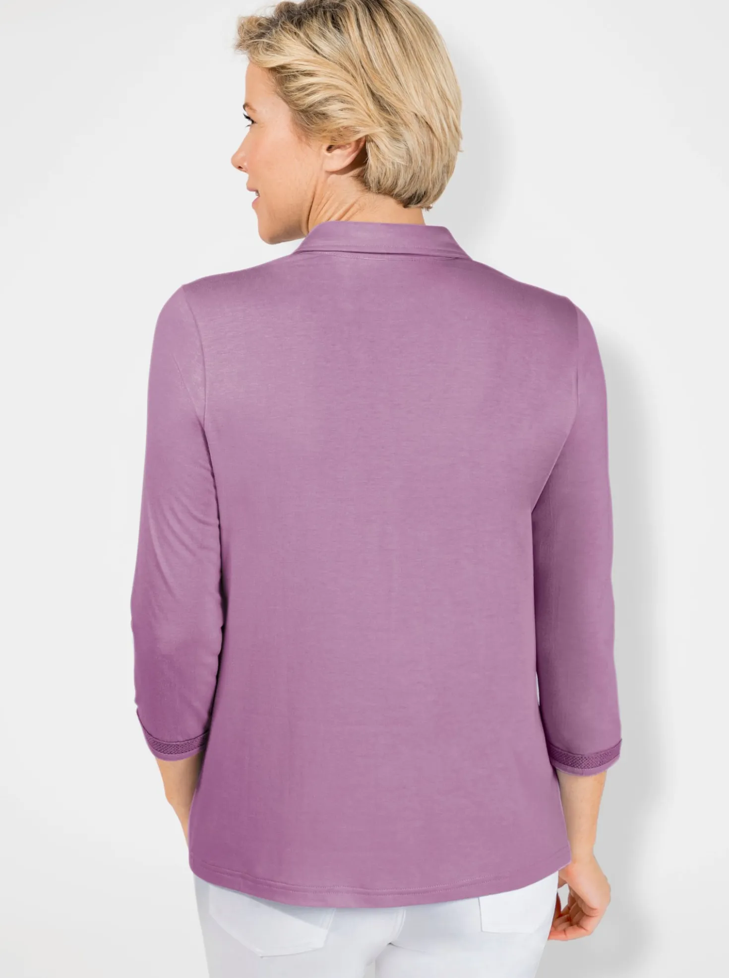 Poloshirt mit Biesen-Verzierung