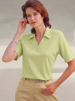 Poloshirt mit Druckknopf-Leiste