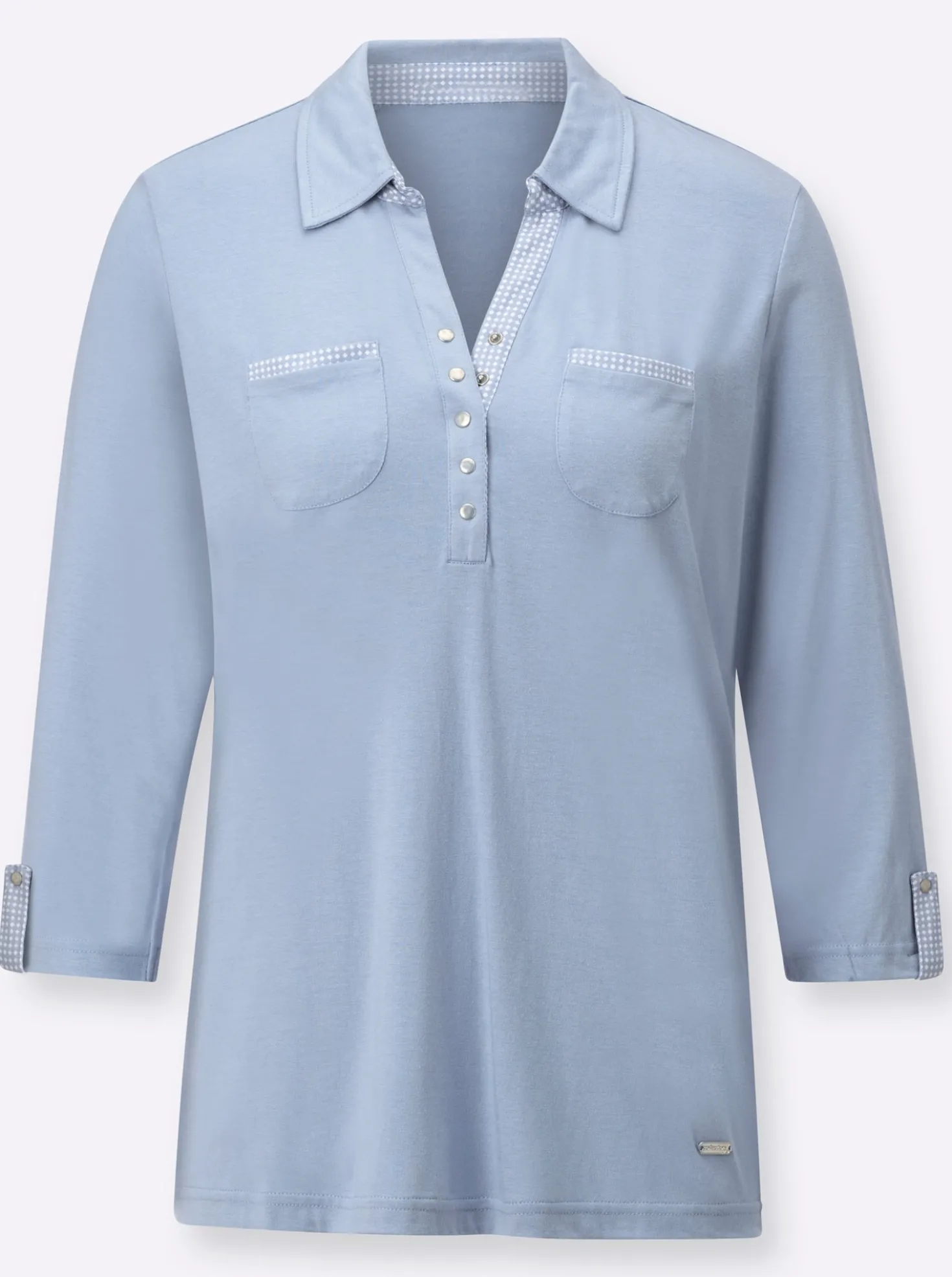 Poloshirt mit Druckknopfleiste