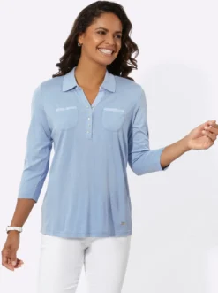 Poloshirt mit Druckknopfleiste