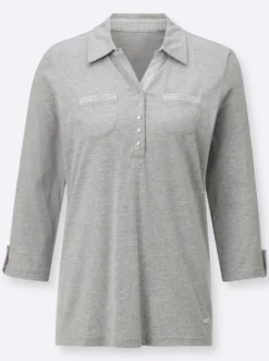 Poloshirt mit Druckknopfleiste