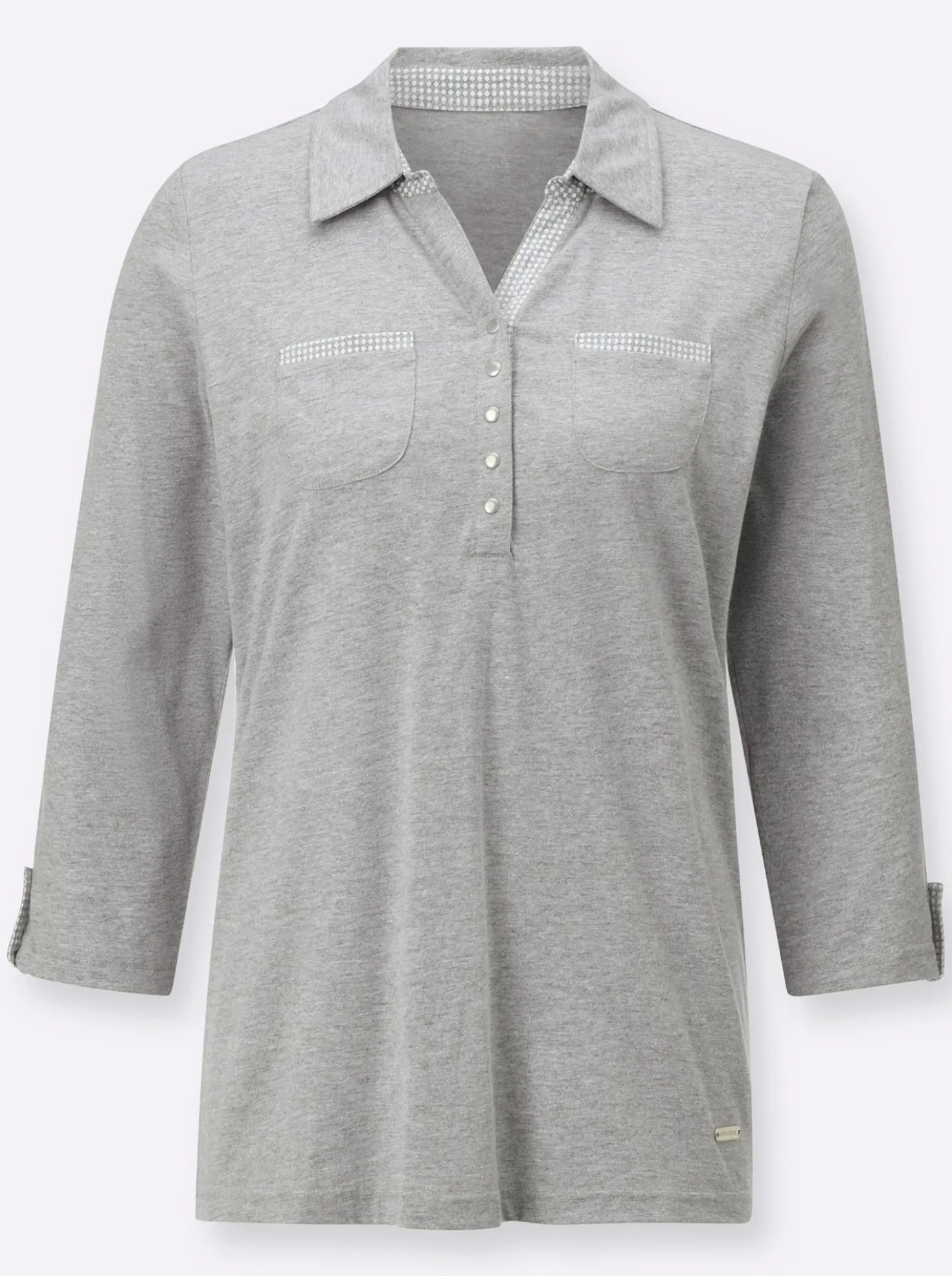 Poloshirt mit Druckknopfleiste