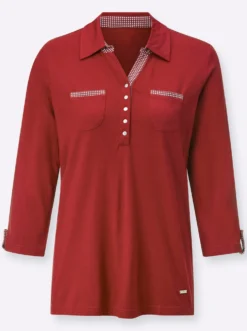 Poloshirt mit Druckknopfleiste