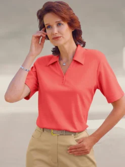 Poloshirt mit Druckknopf-Leiste