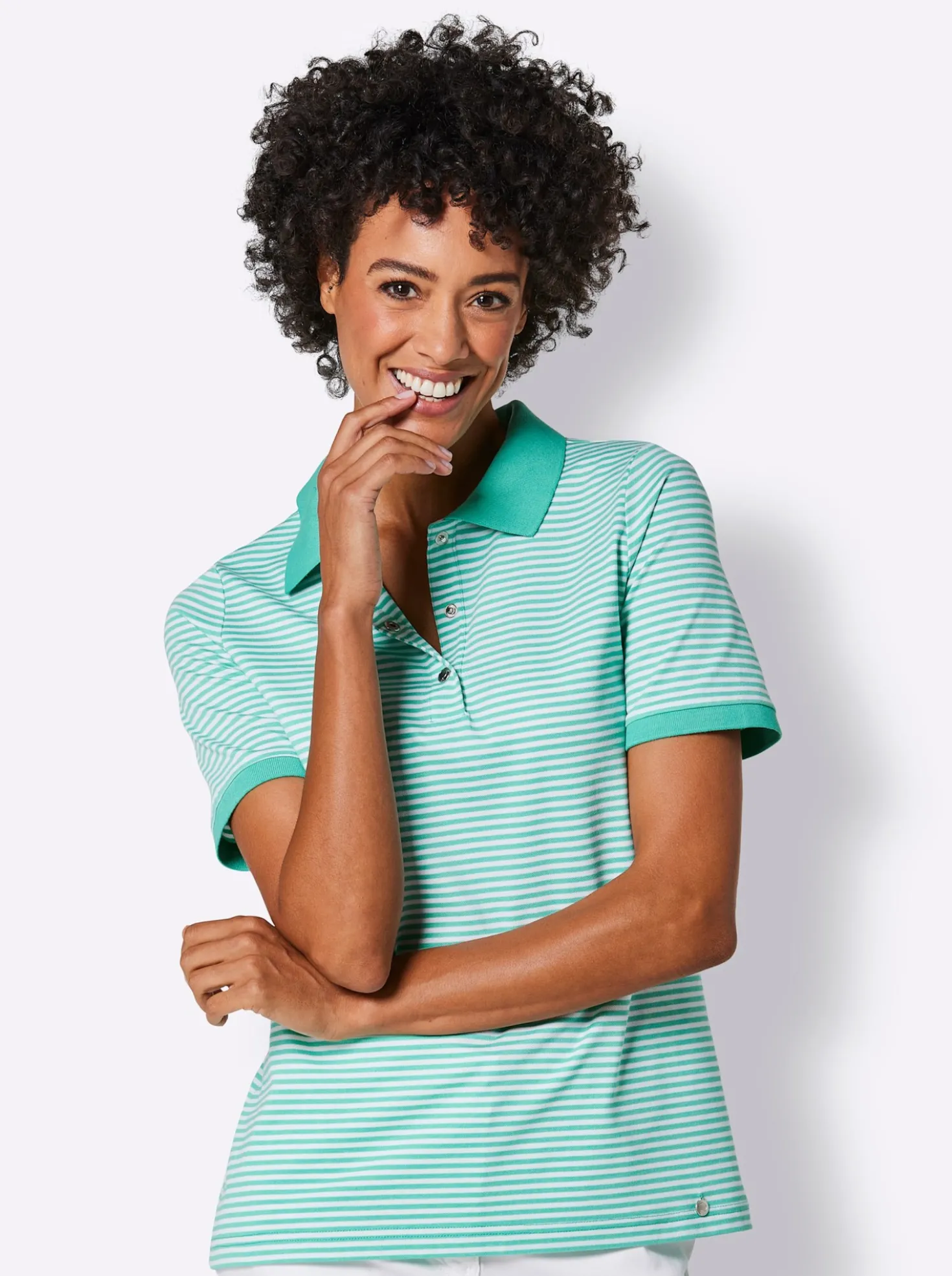 Poloshirt mit Druckknöpfen