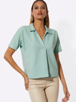 Poloshirt mit Fledermaus-Ärmeln