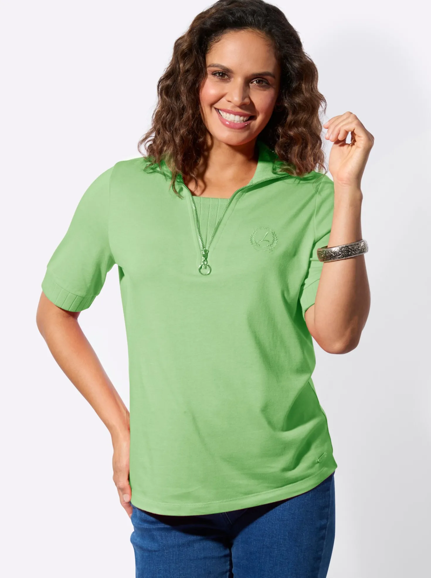Poloshirt mit 2-in-1-Optik
