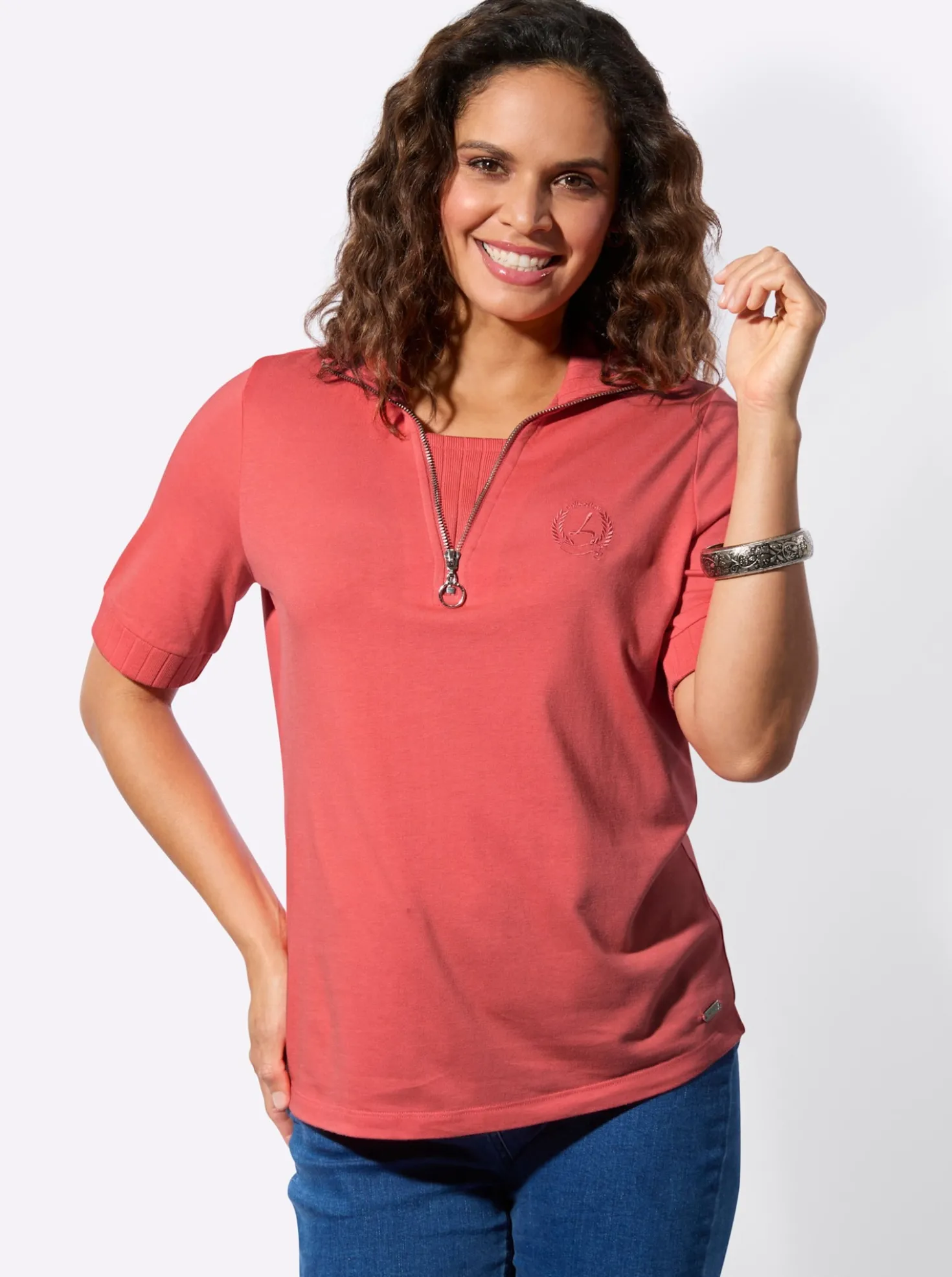 Poloshirt mit 2-in-1-Optik
