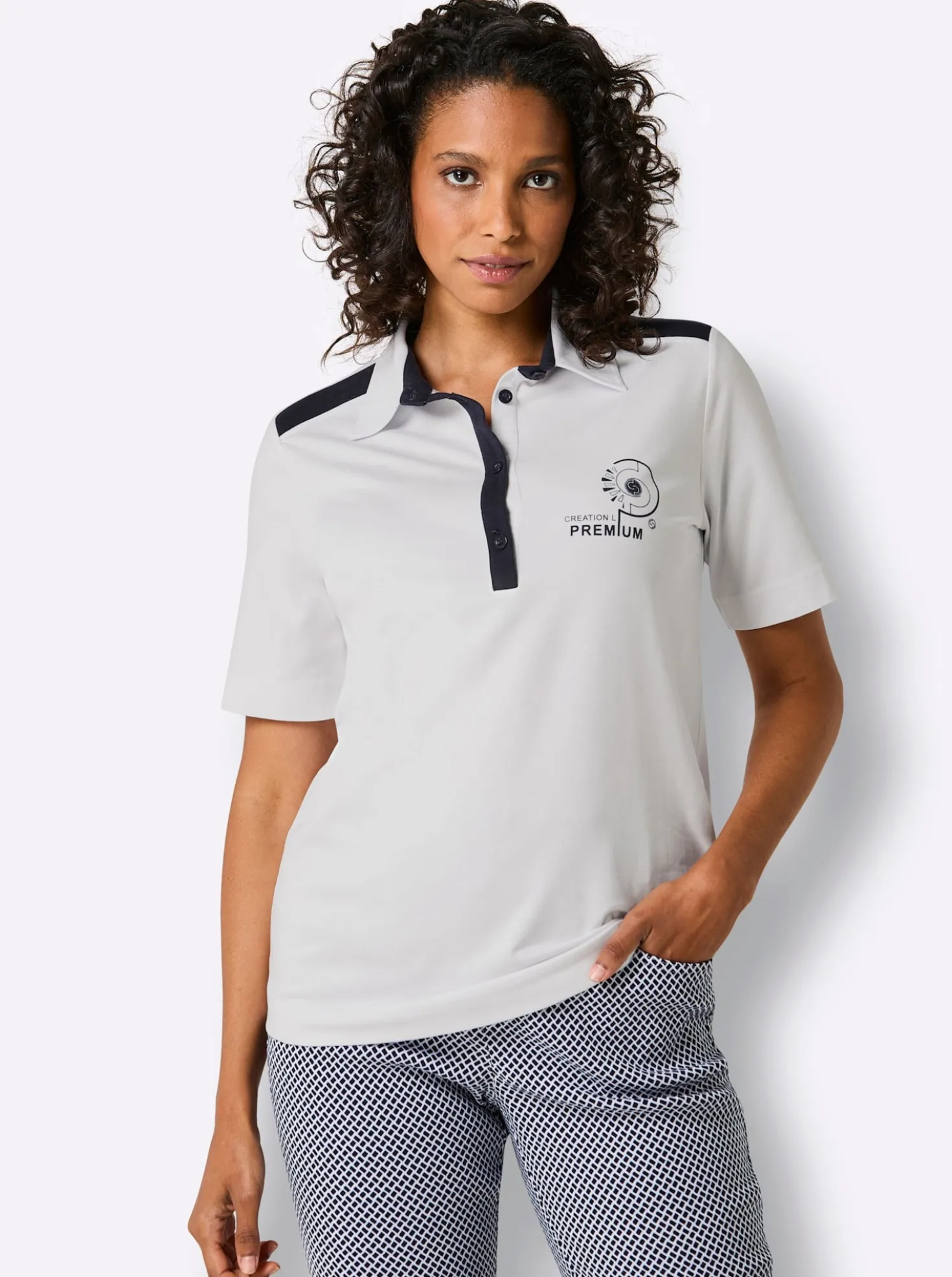 Poloshirt mit Kontrast-Details