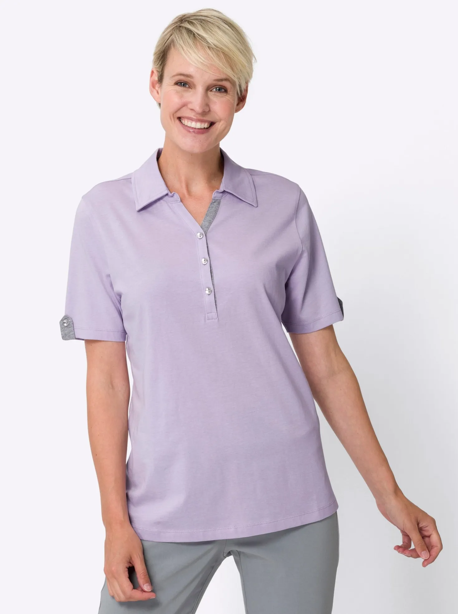 Poloshirt mit Kontrasten