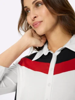 Poloshirt mit seitlichen Kontrast-Einsätzen