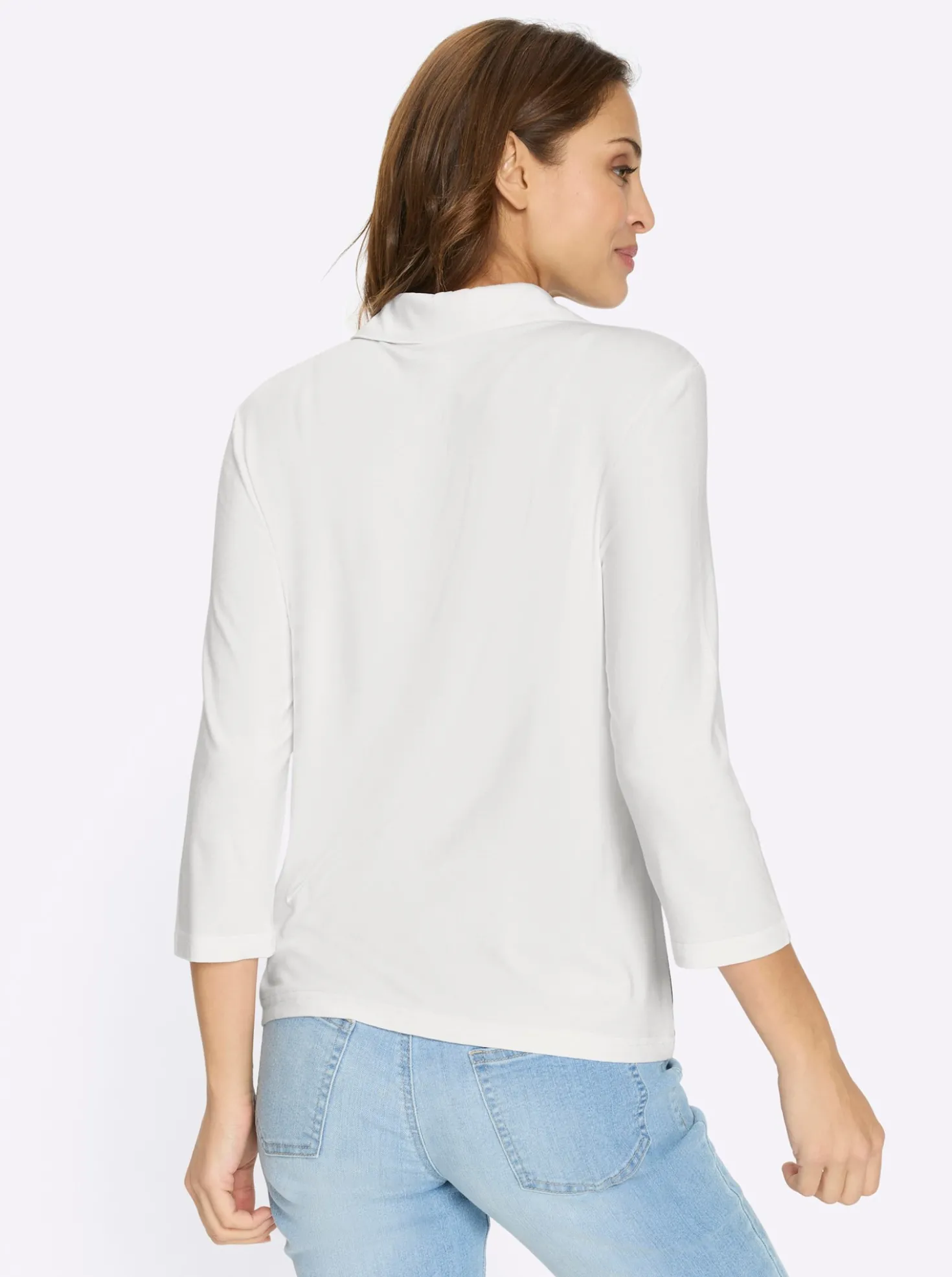 Poloshirt mit seitlichen Kontrast-Einsätzen