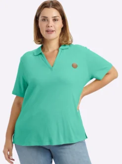 Poloshirt mit V-Ausschnitt