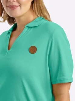 Poloshirt mit V-Ausschnitt