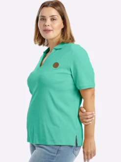 Poloshirt mit V-Ausschnitt
