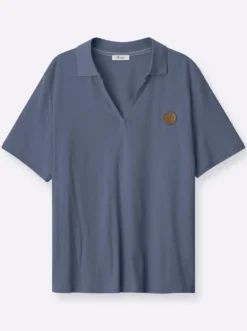 Poloshirt mit V-Ausschnitt