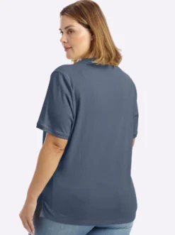 Poloshirt mit V-Ausschnitt