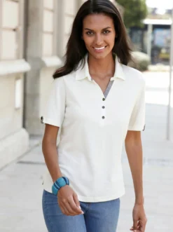 Poloshirt mit Zierriegel