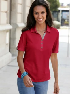 Poloshirt mit Zierriegel