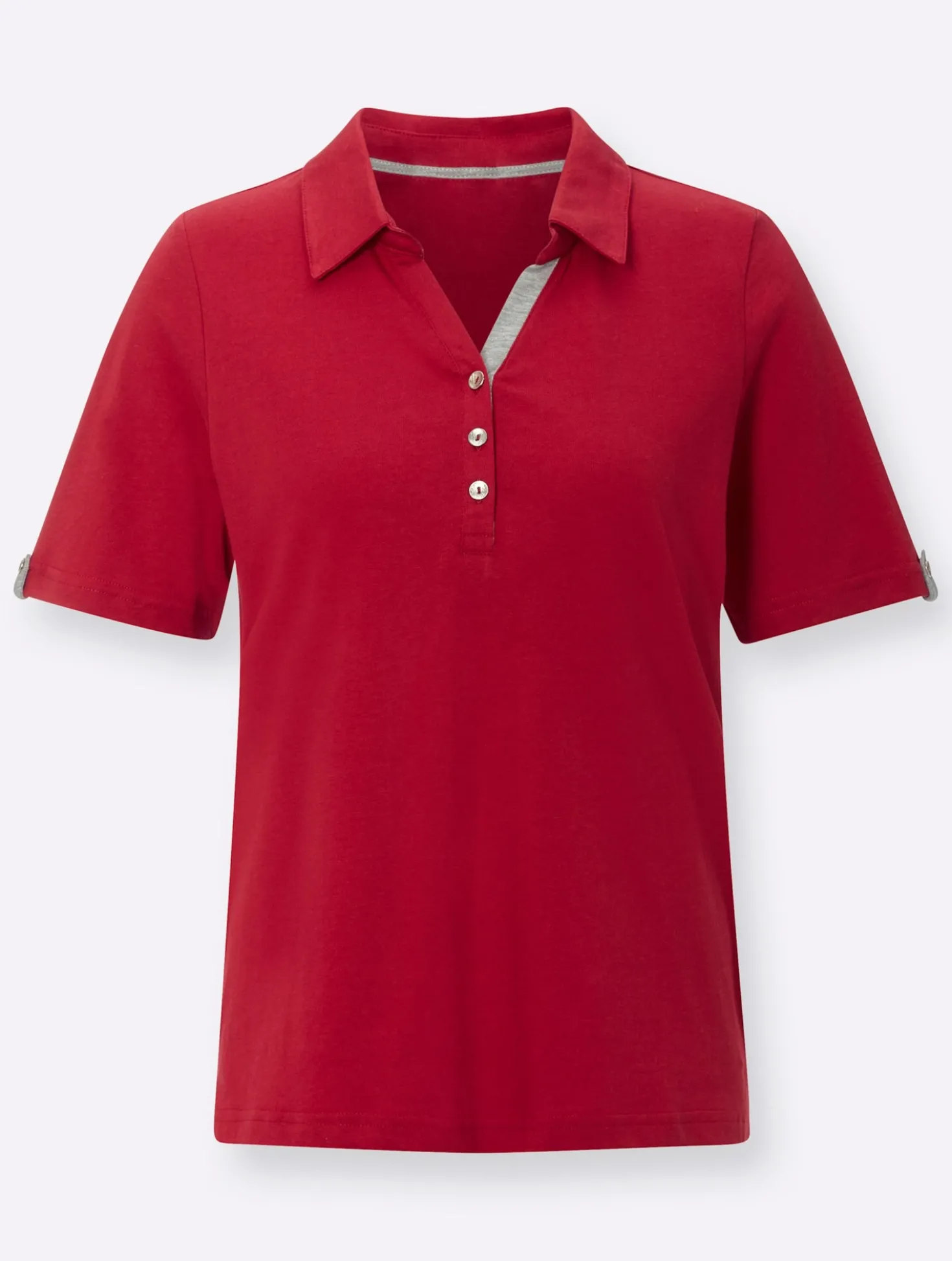 Poloshirt mit Zierriegel