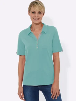 Poloshirt mit Zierriegel