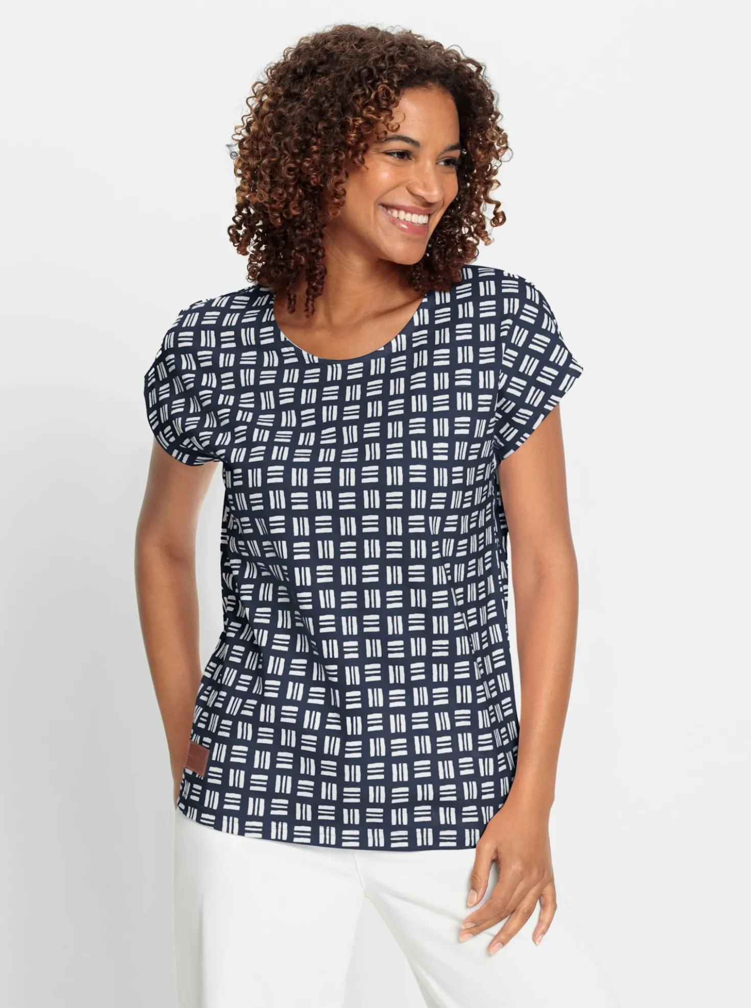 Print-Shirt aus reiner Baumwolle