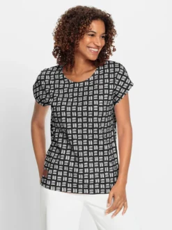 Print-Shirt aus reiner Baumwolle