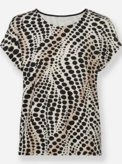 Print-Shirt im Tupfen-Dessin