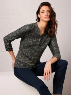 Print-Shirt in Lyocell-Qualität