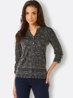 Print-Shirt in Lyocell-Qualität