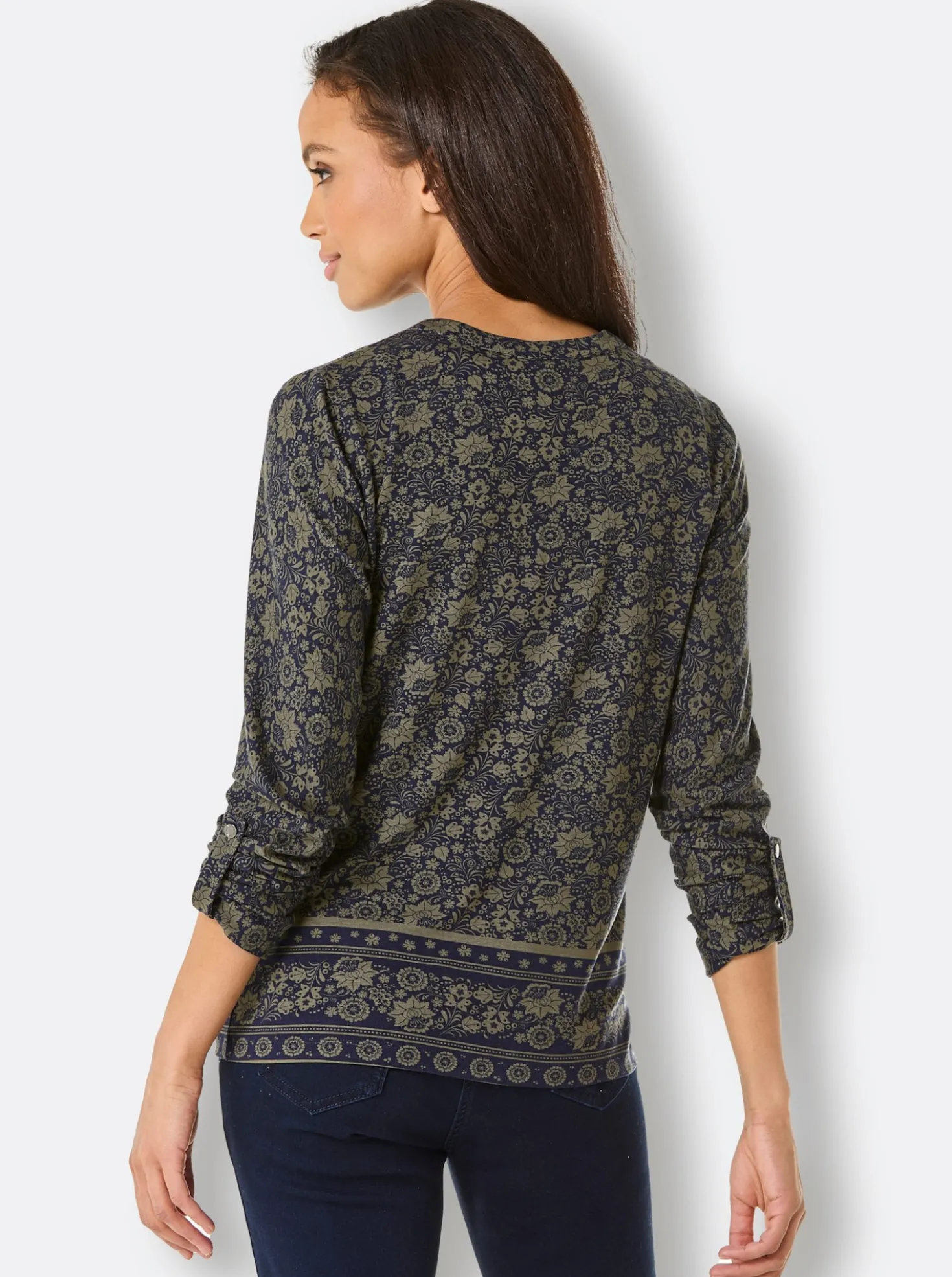 Print-Shirt in Lyocell-Qualität