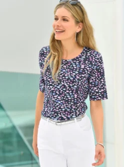 Print-Shirt mit Blümchen-Dessin