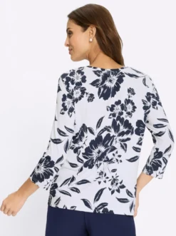 Print-Shirt mit Blüten-Dessin